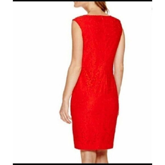NWT gorgeous red lace dress sz 4 - Picture 2 of 3